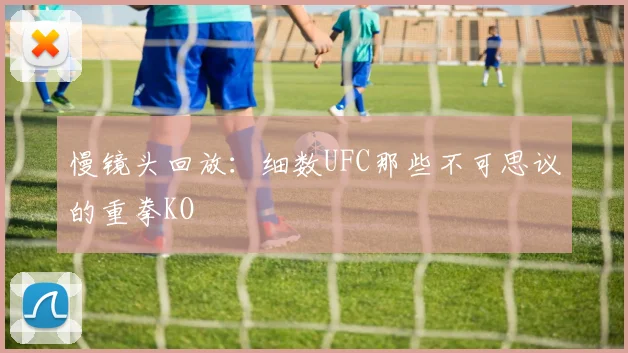 慢镜头回放：细数UFC那些不可思议的重拳KO
